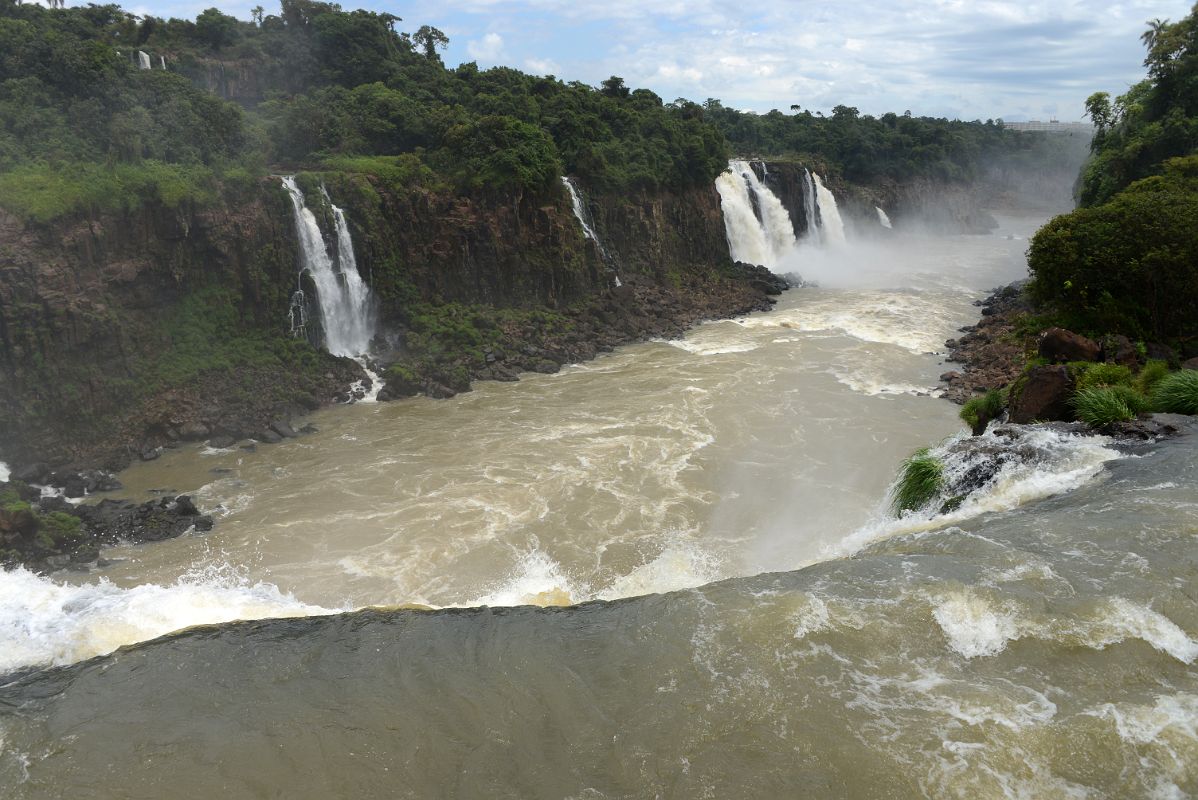 26 Looking Down Rio Iguazu Inferior From Devils Throat Iguazu Falls Brazil Viewing Platform